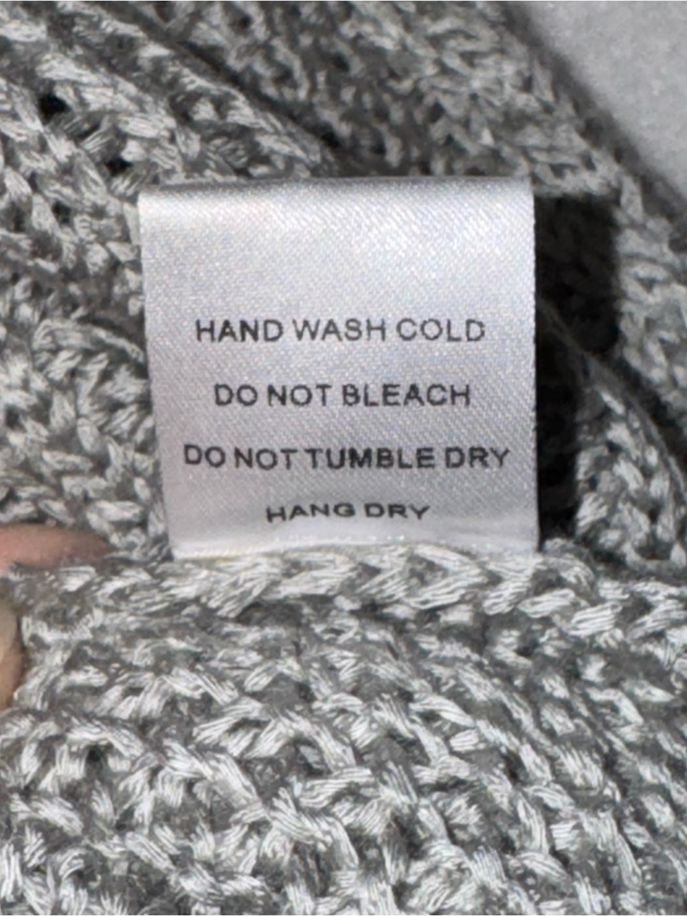 Miou Muse Cold Shoulder Silk-Knit Mock Neck Sweater Grey Women Sz L - Picture 6 of 11